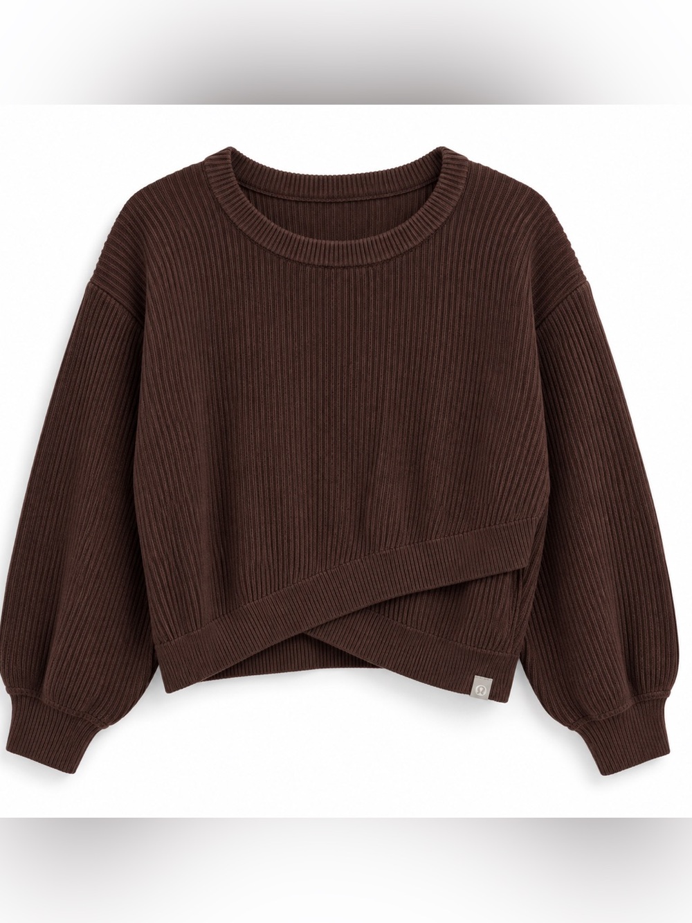 Lululemon Reversible Crossover Cashmere Blend Sweater Brown Size 8